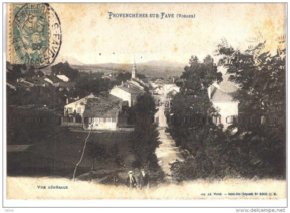 Carte Postale Ancienne De PROVENCHERES Sur FAVE - Provencheres Sur Fave