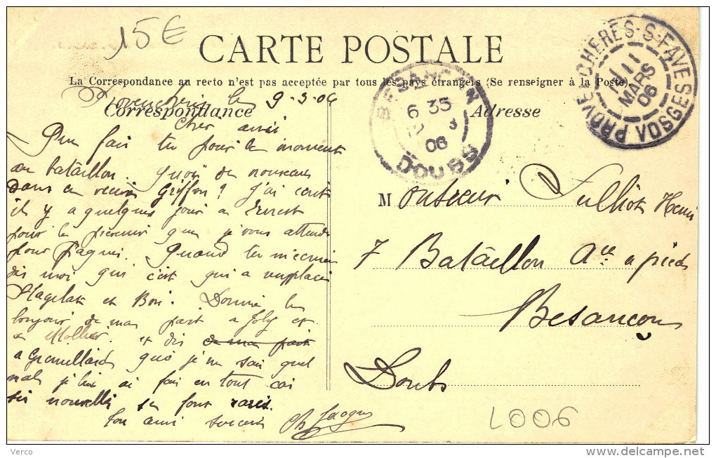 Carte Postale Ancienne De PROVENCHERES Sur FAVE - Provencheres Sur Fave