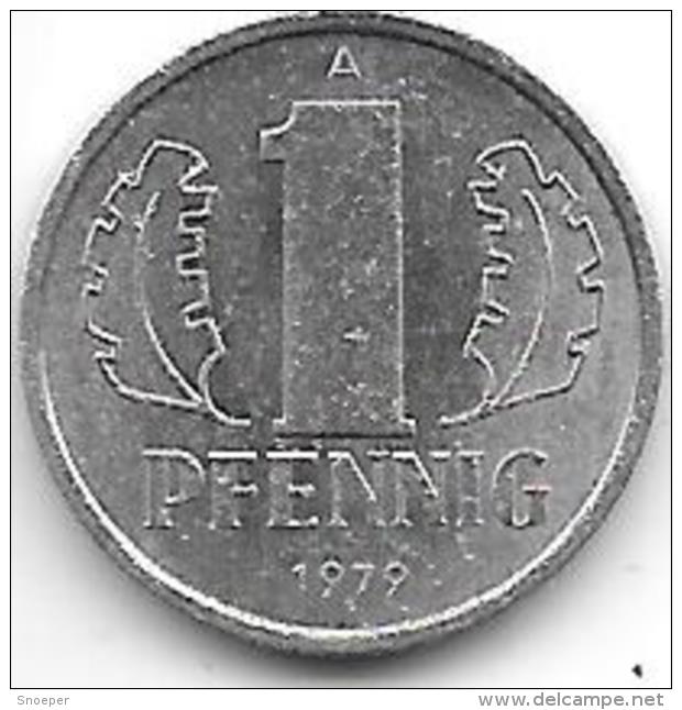 DDR1 Pfennig 1979     Km  8.2  Unc - 1 Pfennig