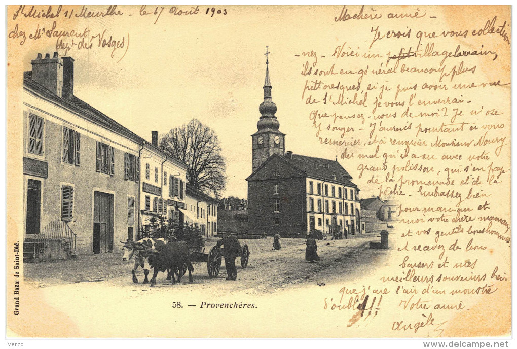 Carte Postale Ancienne De PROVENCHERES Sur FAVE - Provencheres Sur Fave