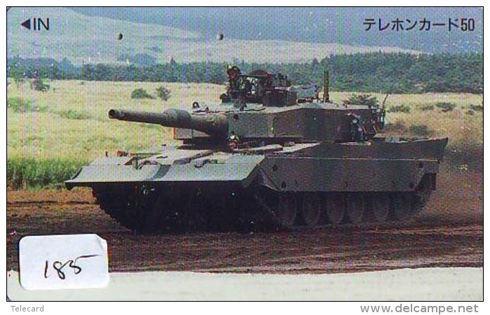 Télécarte JAPON * WAR TANK (185) MILITAIRY LEGER ARMEE PANZER Char De Guerre * KRIEG * JAPAN Phonecard Army - Leger