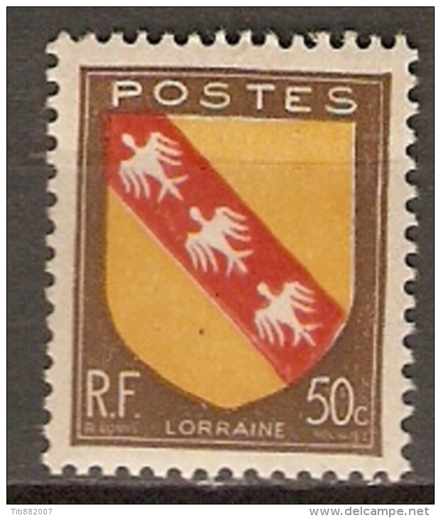 FRANCE    -  1946 .  Y&T N° 757 **.     ARMOIRIES  /  BLASONS   -    LORRAINE - Unused Stamps