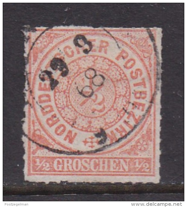NORDDEUTSCHER POSTBEZIRK, 1866 Cancelled Stamp(s) First Issue, 1/2 Groschen  , MI 3 # 16041 - Other & Unclassified