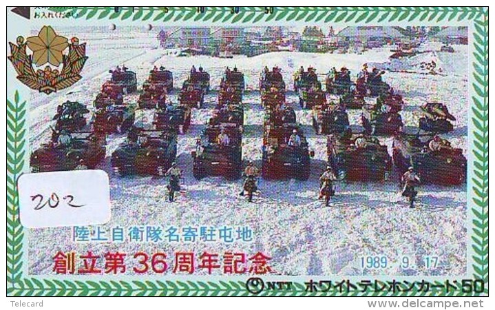 Télécarte JAPON * WAR TANK (202) MILITAIRY LEGER ARMEE PANZER Char De Guerre * KRIEG * JAPAN Phonecard Army - Esercito