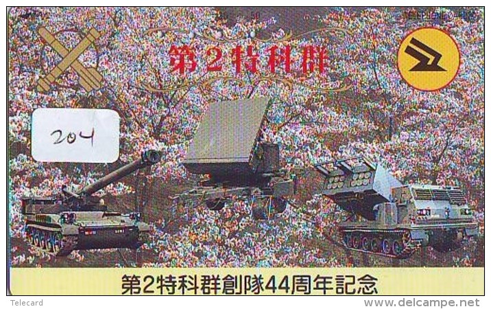 Télécarte JAPON * WAR TANK (204) MILITAIRY LEGER ARMEE PANZER Char De Guerre * KRIEG * JAPAN Phonecard Army - Esercito