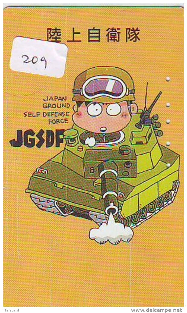 Télécarte JAPON * WAR TANK (209) MILITAIRY LEGER ARMEE PANZER Char De Guerre * KRIEG * JAPAN Phonecard Army - Army