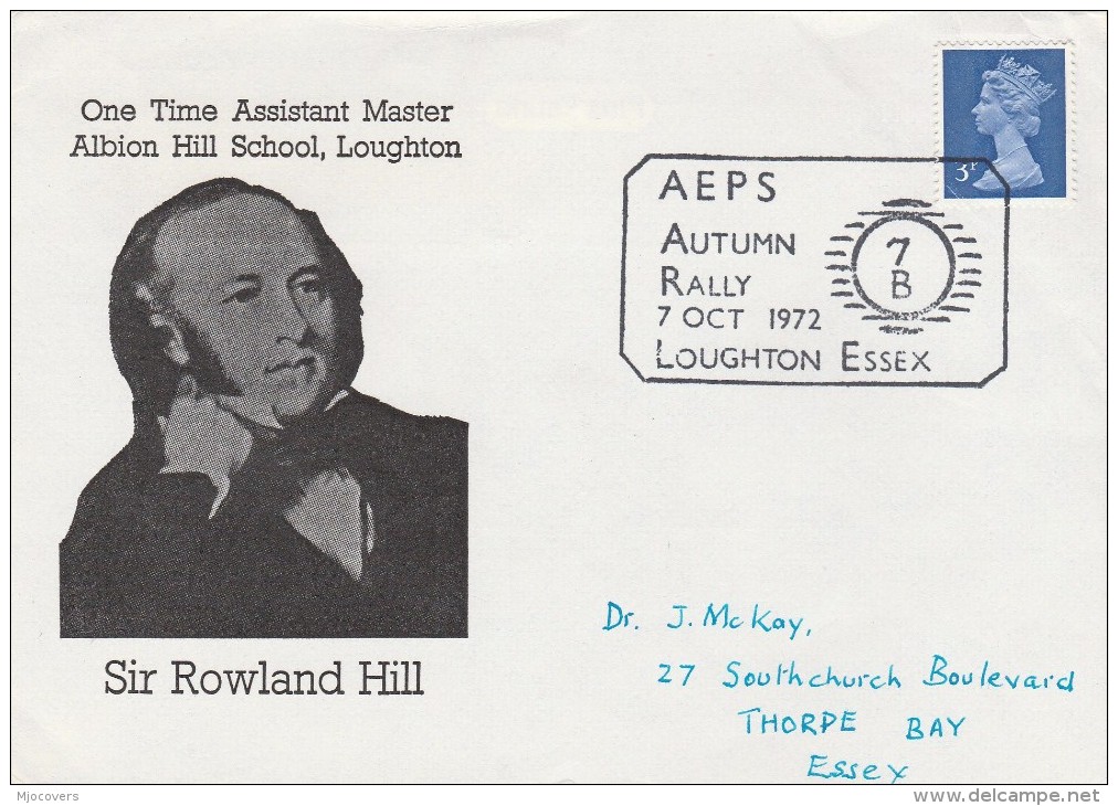1972 Loughton  ROWLAND HILL PHILATELIC EXHIBITION Cover Albion Hill School GB Stamps - Philatelic Exhibitions
