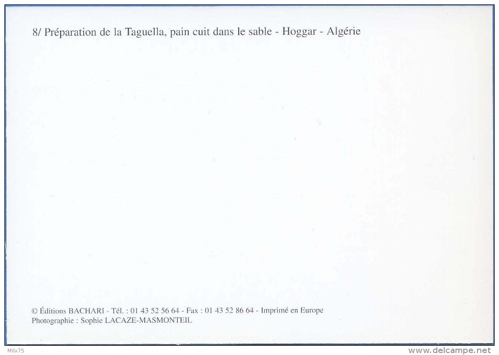 ALGERIE / ALGERIA - Préparation De La Taguella, Pain Cuit Dans Le Sable - Hoggar - Autres & Non Classés