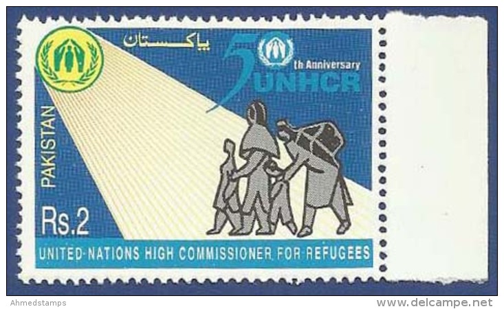 PAKISTAN 2000 MNH 50TH ANNIVERSARY OF UN U.N HIGH COMMISIONER FOR REFUGEES, UNHCR, REFUGEE - Pakistan