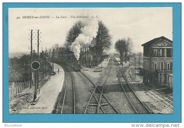 CPA 52  - Chemin De Fer Arrivée D'un Train En Gare De MORET SUR LOING 77 - Moret Sur Loing