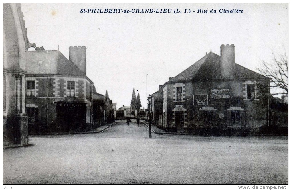 CP DEPT 44  ...SAINT PHILBERT DE GRAND LIEU  ... RUE DU CIMETIERE - Saint-Philbert-de-Grand-Lieu