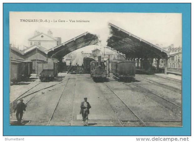 CPA - Chemin De Fer Cheminots Trains La Gare De THOUARS 79 - Thouars