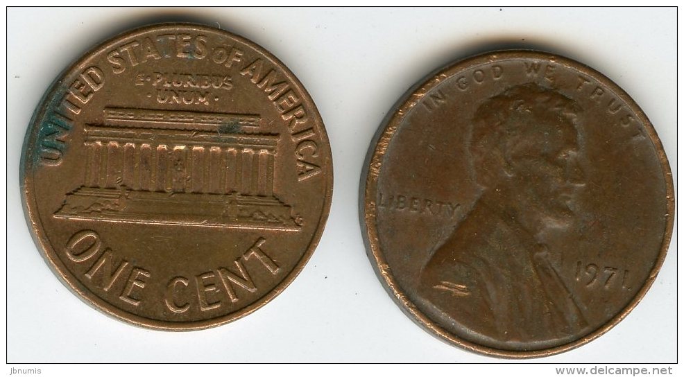 Etats-Unis USA 1 Cent 1971 KM 201 - 1959-…: Lincoln, Memorial Reverse