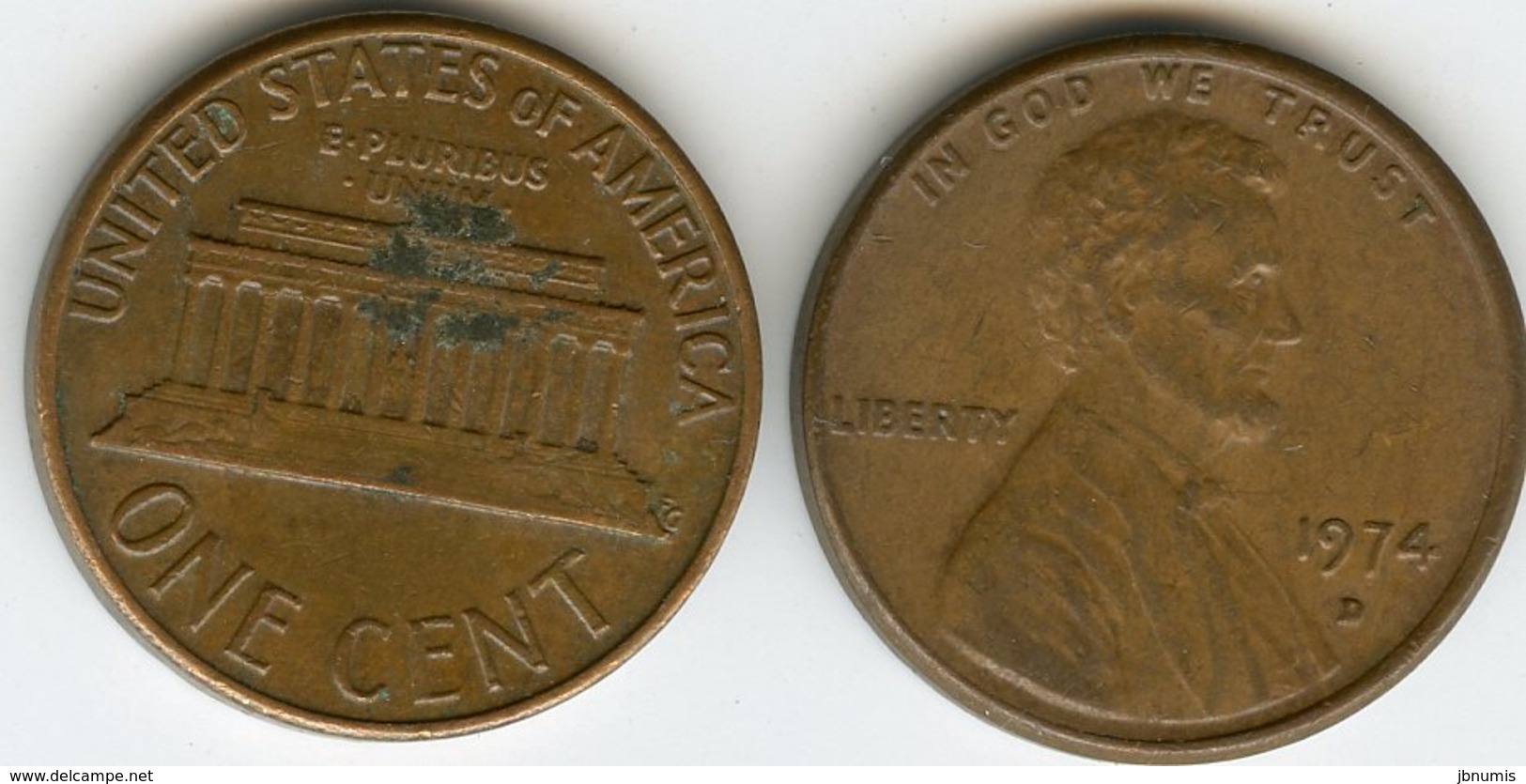 Etats-Unis USA 1 Cent 1974 D KM 201 - 1959-…: Lincoln, Memorial Reverse