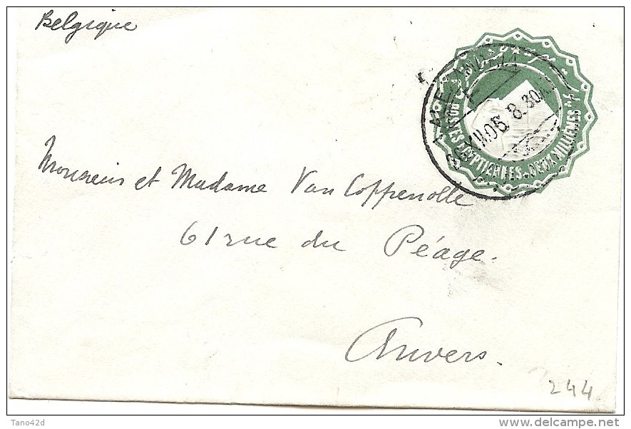 LBL26 - EGYPTE EP ENVELOPPE 2M OBLITEREE - 1866-1914 Khedivate Of Egypt