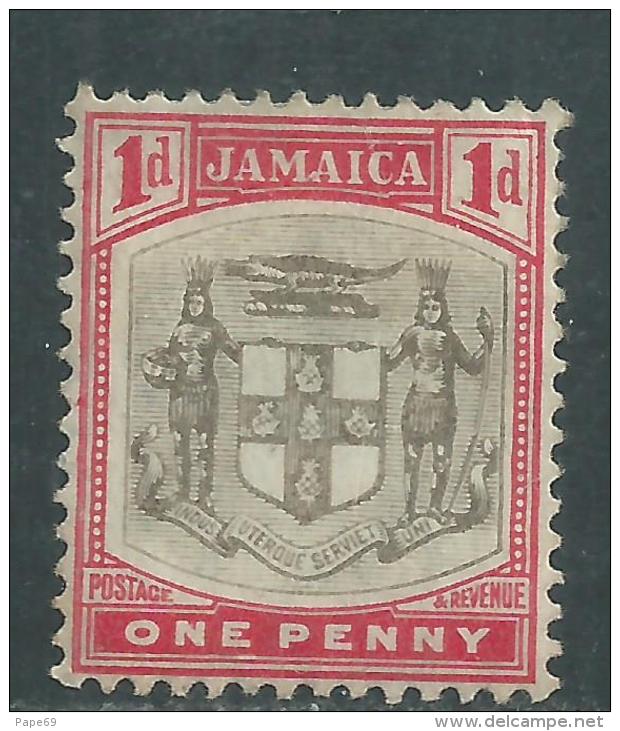 Jamaïque N° 38 X Armoiries : 1 P. Rouge Et Gris  Trace De Charnière Sinon TB - Jamaica (...-1961)