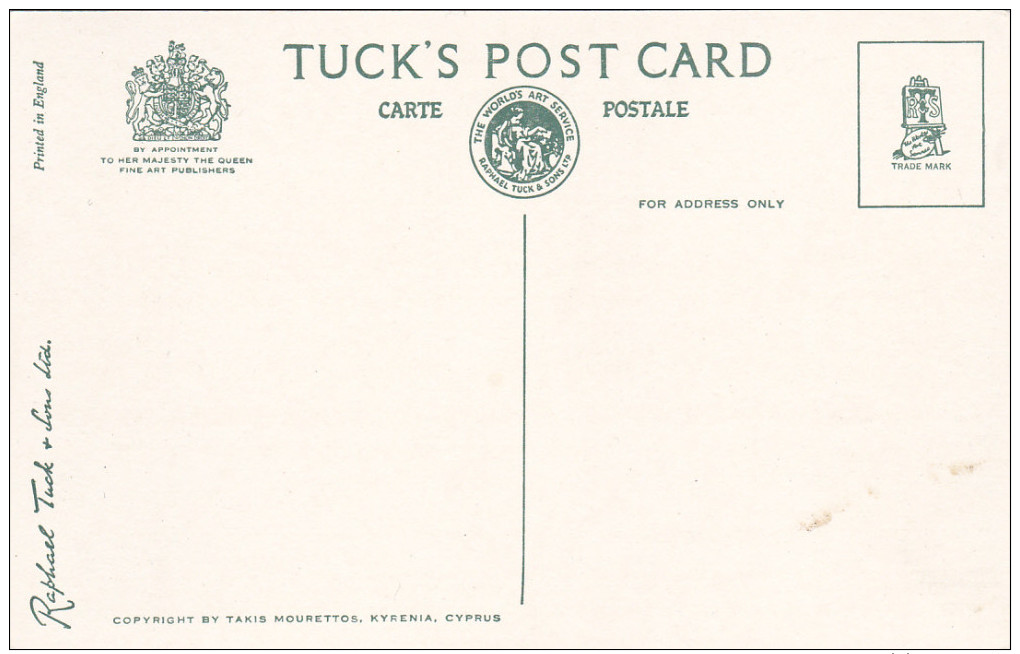 CYPRUS , 30-50s ; Ledra Palace Hotel : TUCK - Chipre