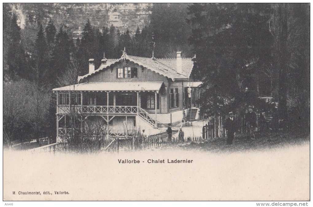 VALLORBE-CHALET LADERNIER-VG 1906-BUONA CONSERVAZIONE-2 SCAN- - Vaz/Obervaz