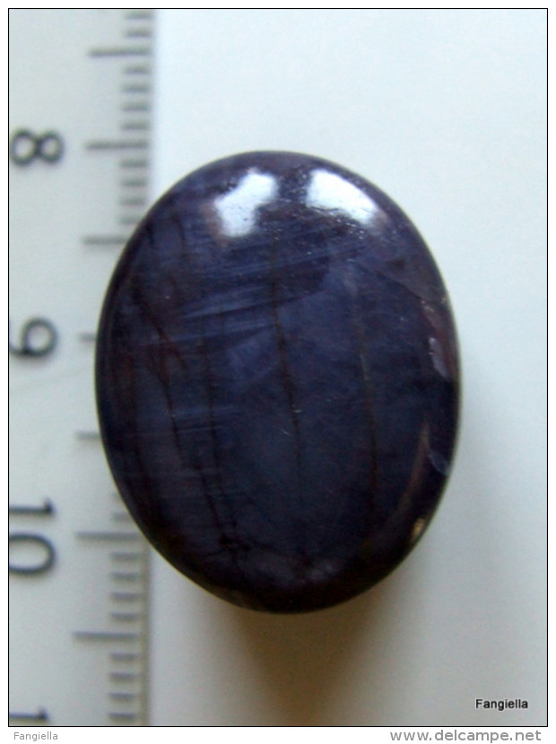 Cabochon Saphir étoilé Naturel 6 Branches Pierre Précieuse 45,4 Carats 19,6x15,65x11,7mm - Saphir