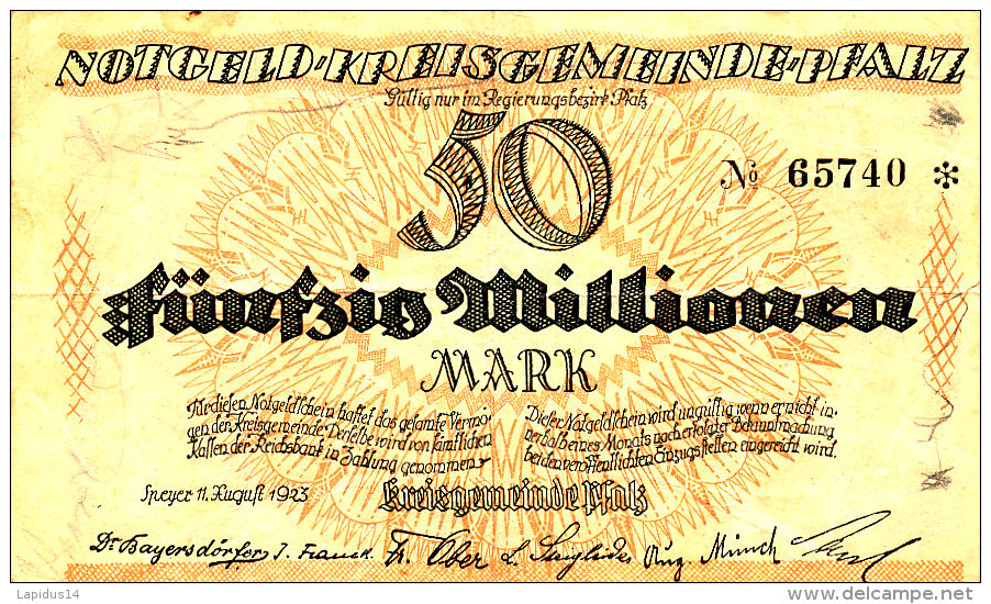 ALLEMAGNE  50 MILLIONEN  MARK 1923. - 50 Millionen Mark