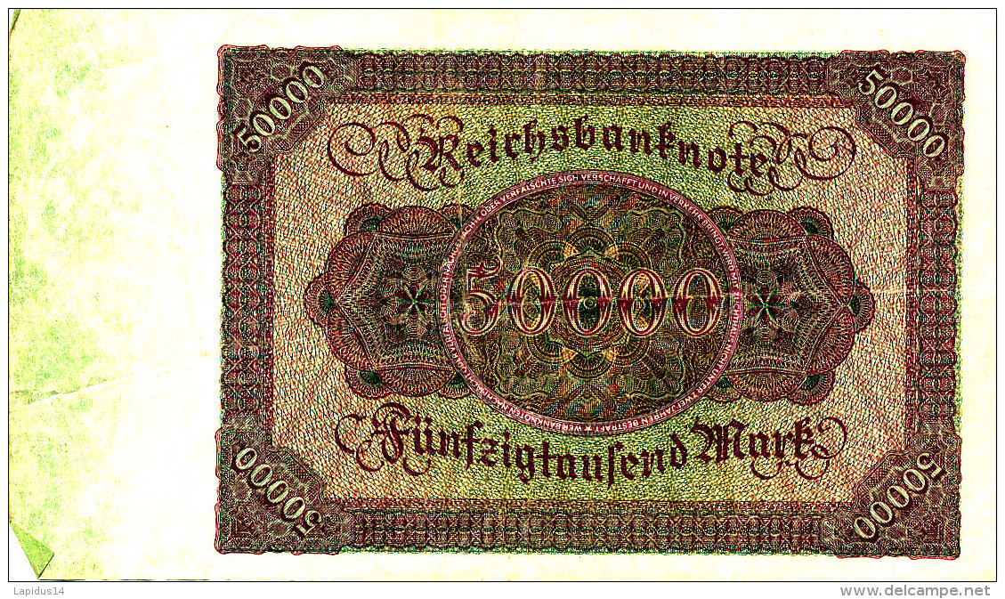 ALLEMAGNE  50000 MARK 1922. - 50000 Mark