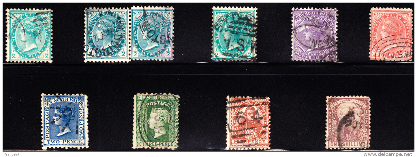 NSW Collection Of 10 Mostly Victoria. - Gebruikt