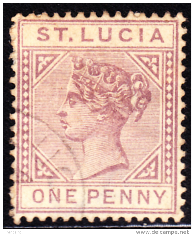 St. Lucia 1891 1p Victoria Die A Used. Scott 29a. - Ste Lucie (...-1978)