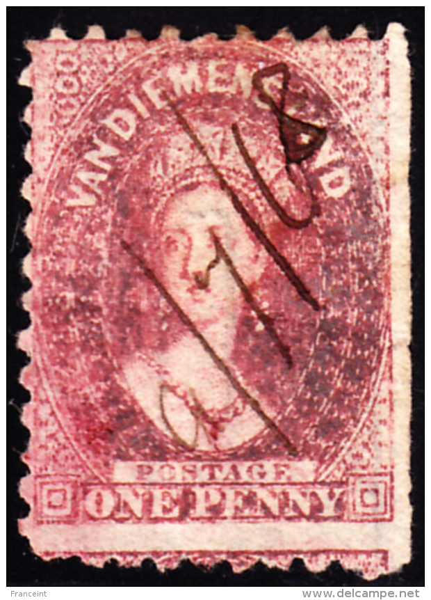 Tasmania 1864 1p Victoria Perf 10 Used. Scott 23. - Used Stamps