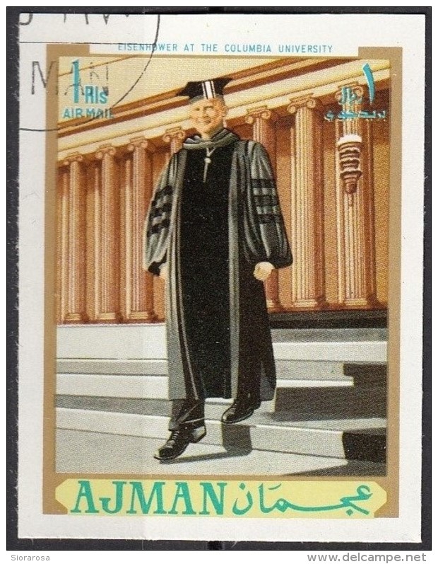 625 Ajman 1970 Eisenhower At Columbia University  Imperf. - Adschman