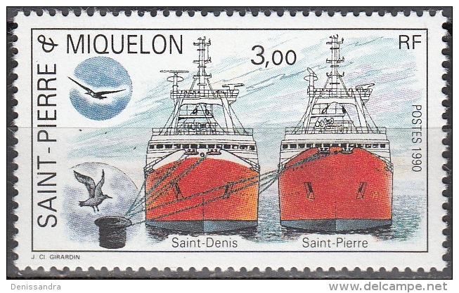 Saint-Pierre Et Miquelon 1990 Yvert 528 Neuf ** Cote (2015) 1.60 Euro Navires Saint-Denis Et Saint-Pierre - Ungebraucht