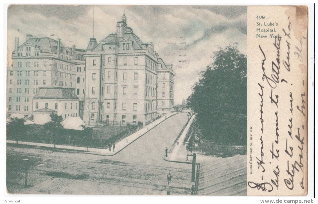 St. Luke's Hospital, New York, 1908 Used Postcard [17047] - Gesundheit & Krankenhäuser