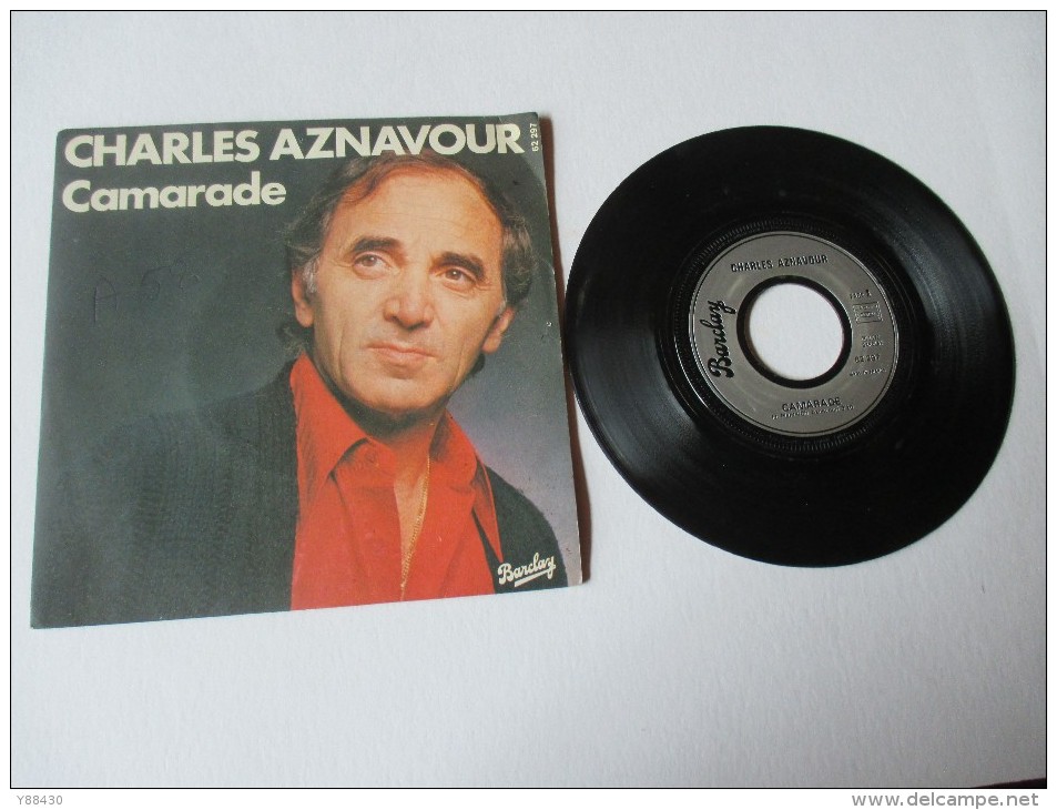CHARLES  AZNAVOUR  ---   CAMARADE  /  TOI - You.   ---   2 Photos - Disco, Pop