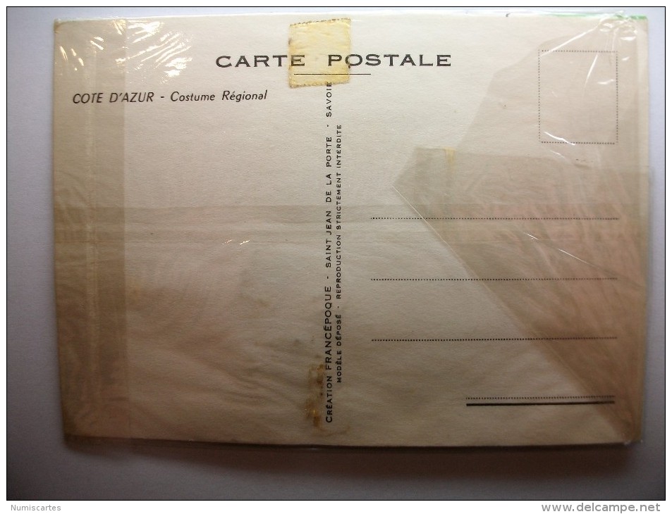 Carte Postale Cote D'Azur Costume Régional (non Circulée) - Costumi