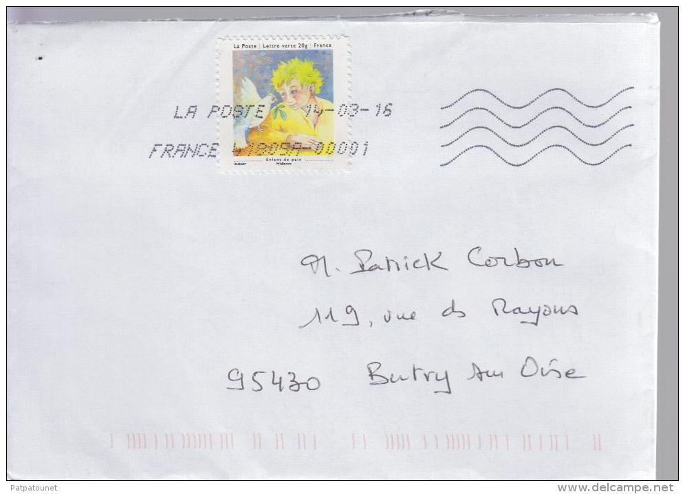 France Lettre 2016 1 Timbre - Briefe U. Dokumente