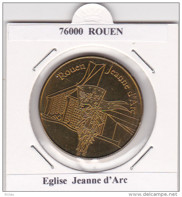 JETON TOURISTIQUE  NATIONAL TOKENS -  76  ROUEN  - EGLISE JEANNE  D'ARC - Otros & Sin Clasificación