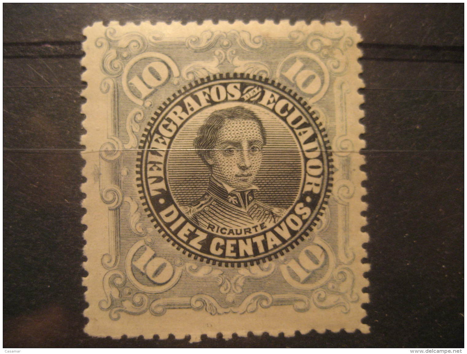 TELEGRAFOS 10 Centavos Revenue Fiscal Tax Postage Due Official ECUADOR - Ecuador