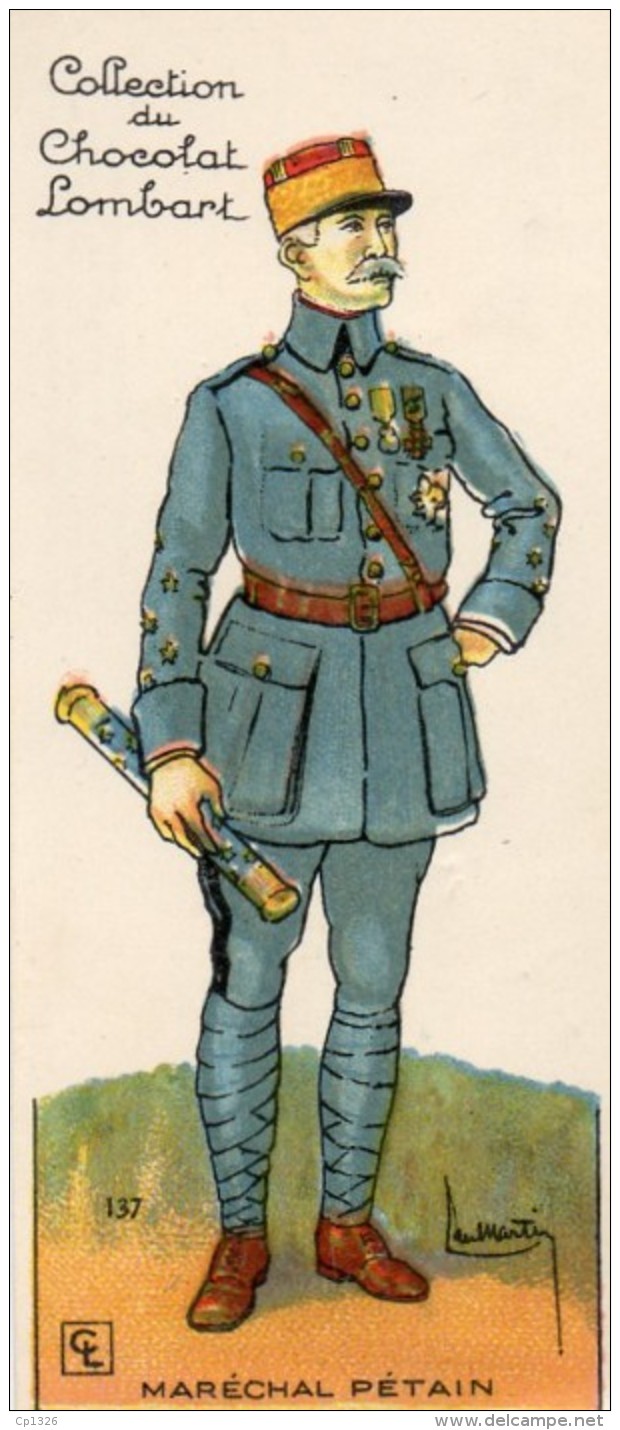 55Nja   Militaria Marechal Petain Collection Chocolat Lombart - Autres & Non Classés