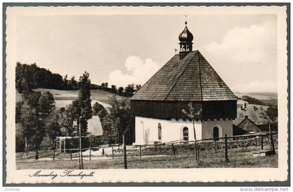 2109 - Ohne Porto - Alte Foto Ansichtskarte - Mauersberg Kreuzkapelle Kirche - N. Gel TOP Schmidt - Marienberg