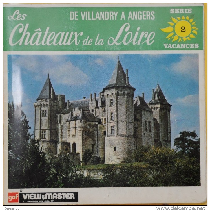 VIEW MASTER  POCHETTE DE 3 DISQUES   C 170  CHATEAUX DE LA LOIRE - Visionneuses Stéréoscopiques