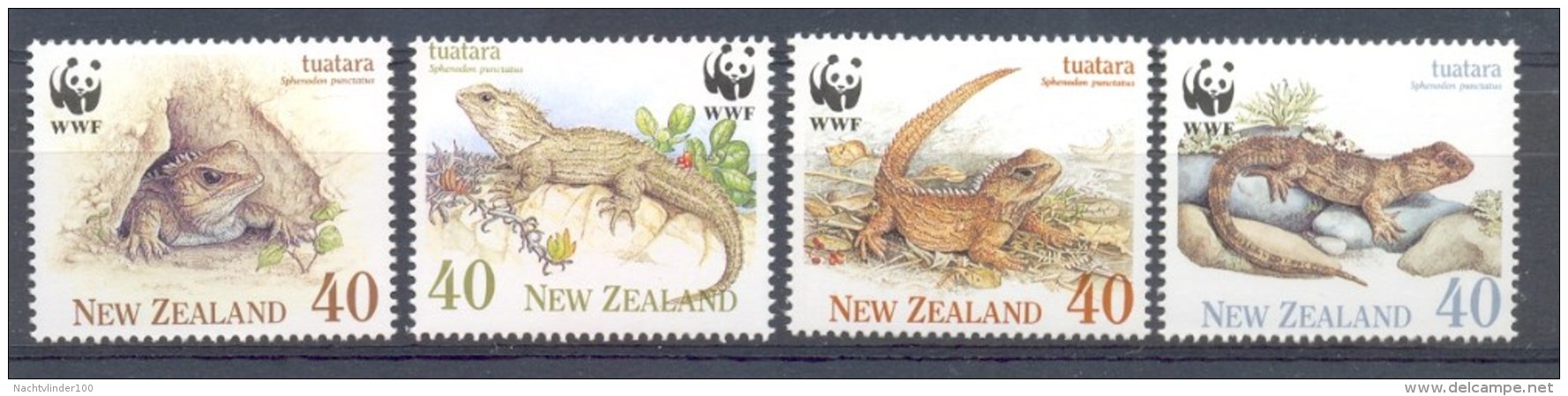 Nao110s WWF REPTIELEN TUATARA REPTILES ECHSEN NEW ZEALAND 1991 PF/MNH - Autres & Non Classés