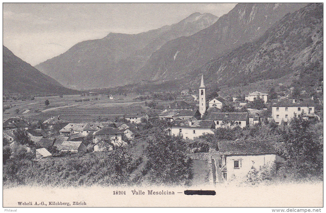 Oblitération Linéaire, Du Groupe De Convois De Mont.1, Le Commandant &amp; Cachet Circulaire , Carte Postale Valle Mesol - Annullamenti