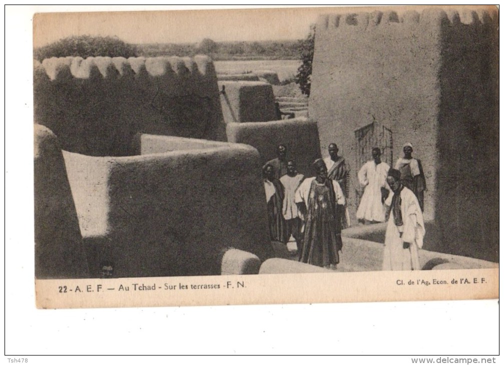TCHAD----A. E. F.---au Tchad--sur Les Terrasses---voir 2 Scans - Tchad
