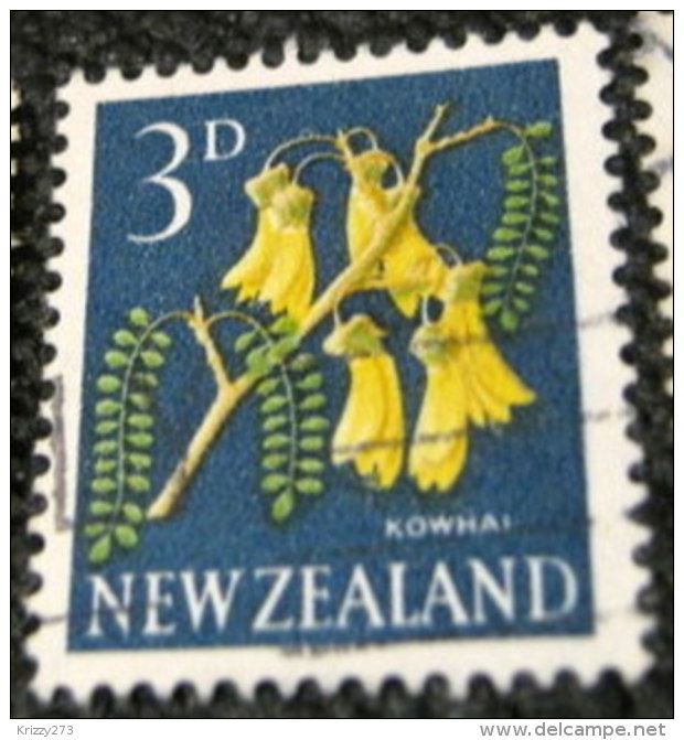 New Zealand 1960 Flowers Kowhai 3d - Used - Used Stamps