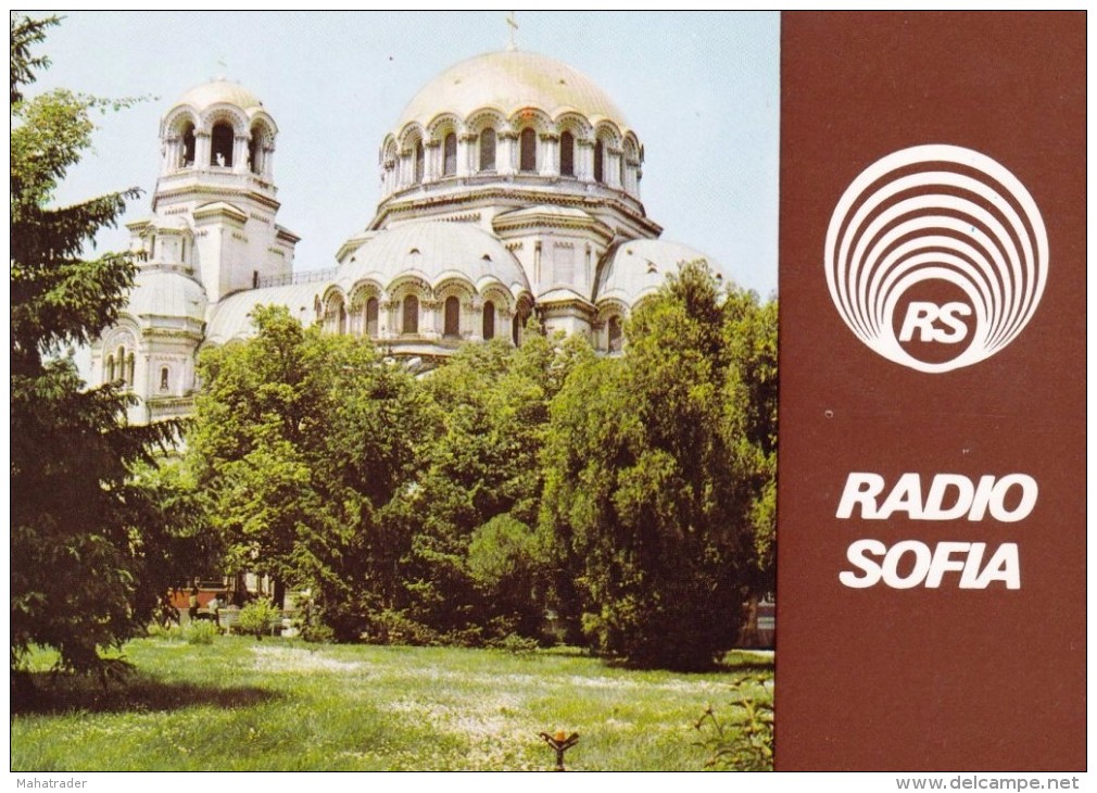 Bulgaria - Sofia - Alexander Nevsky Memorial Church - Radio Sofia QSL Card - Radio