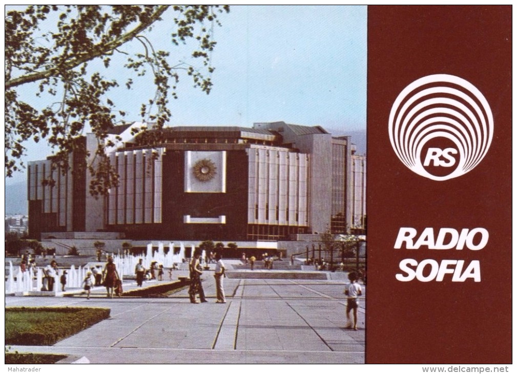 Bulgaria - Sofia - National Palace Of Culture - Radio Sofia QSL Card - Radio