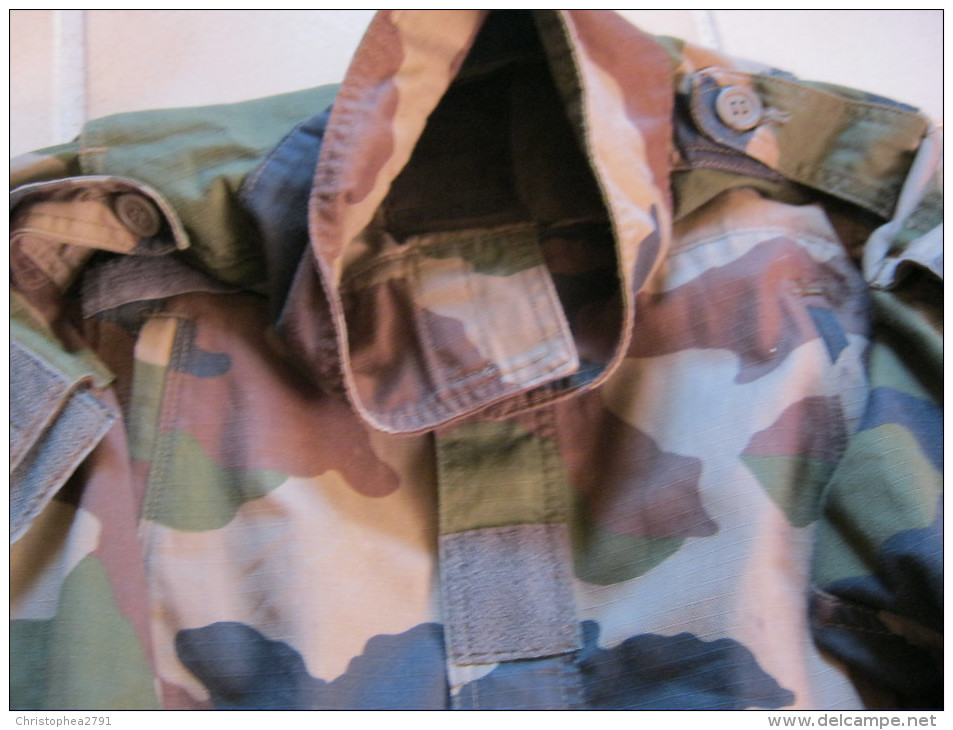 LEGION ETRANGERE VESTE DE COMBAT GUERILLA BARIOLEE GUYANE JUNGLE CEE TAILLE 88C ETAT EXCELLENT - Equipaggiamento