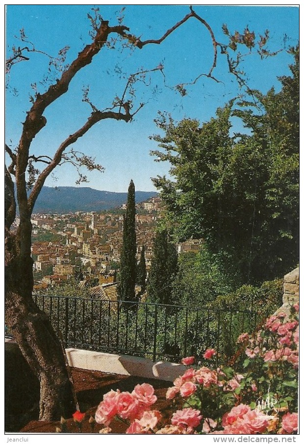 GRASSE - " LA CITE DES PARFUMS " ECHAPEE SUR LA VILLE - ECRITE AU VERSO LE 24 FEVR 1987 - Grasse