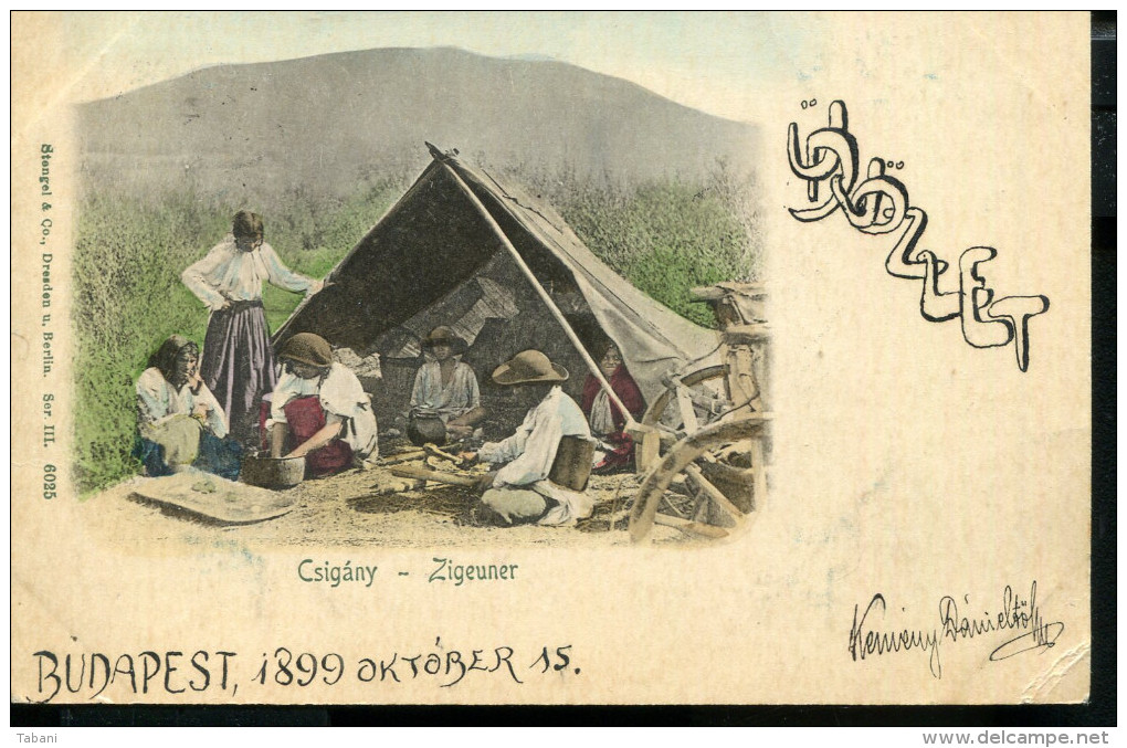 HUNGARY GIPSYS ZIGEUNER 1899 VINTAGE POSTCARD - Europe