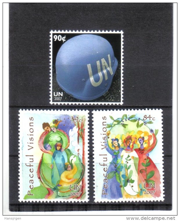 GEO448 UNO NEW YORK 2007  MICHL  1063/64 + 1073  ** Postfrisch SIEHE ABBILDUNG - Unused Stamps
