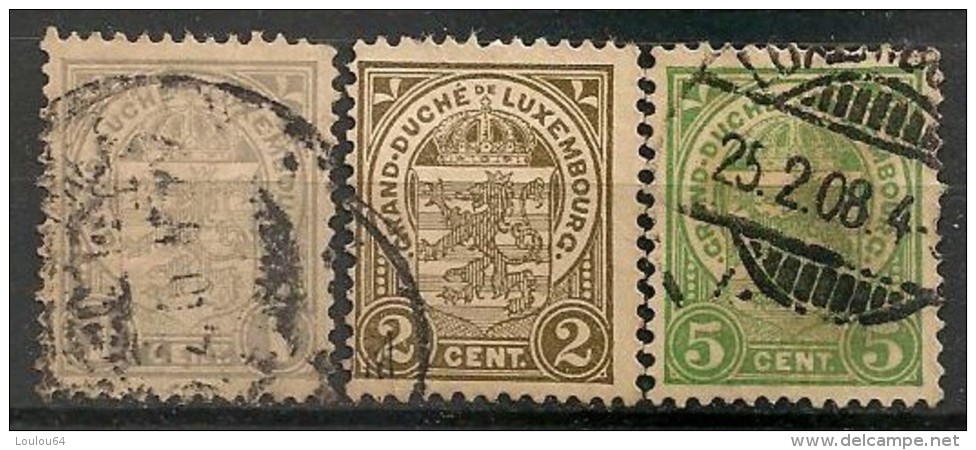 Timbres - Luxembourg - 1907-1919  - Lot De 3 Timbres - - 1907-24 Scudetto